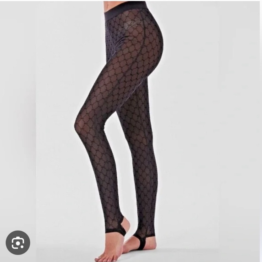 NWT Noli Monogram Mesh Stirrup Tight
Color: Black